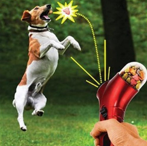 Pet Food Catapult Feeder Funny Dog Toy 1465745772495