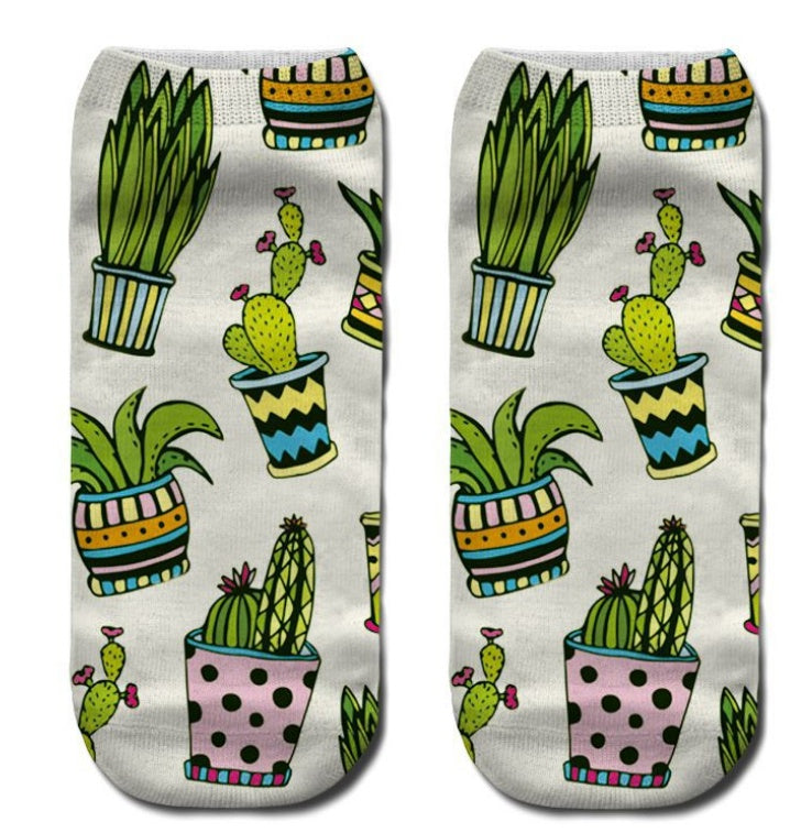Popular Funny Unisex Short Socks 3D Cat Printed Anklet Socks Casual Socks 1466717670304