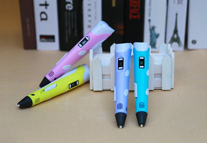 3D print pen 3D pen two generation graffiti 3D stereoscopic paintbrush children puzzle painting toys - 图片 3