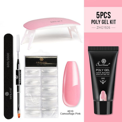 Quick Extension Gel Crystal Gel Nail Set 1470011574541