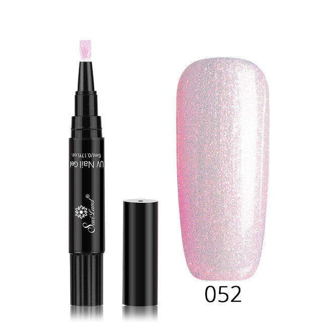 3 In 1 Gel Nail Varnish Pen Glitter One Step Nail Art Gel Polish Hybrid - HD Wireless Product #10