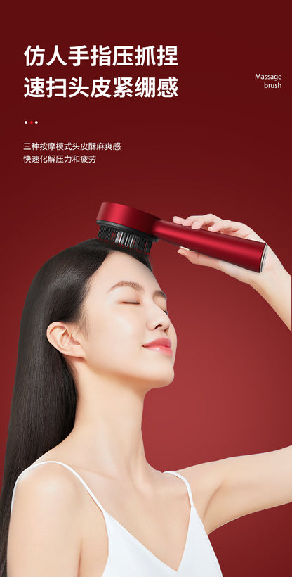 Electric Massage Comb Home Scalp Drain Comb Red Light Anti-slip Hair Care Multi-functional Massage Comb