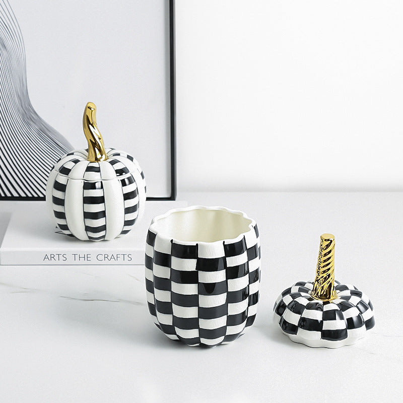 Hand Painted Ceramic Pumpkin Decorative Jar Sample Room Decoration 1474a2f1 7c16 4564 b3b7 8a01e64a10c0