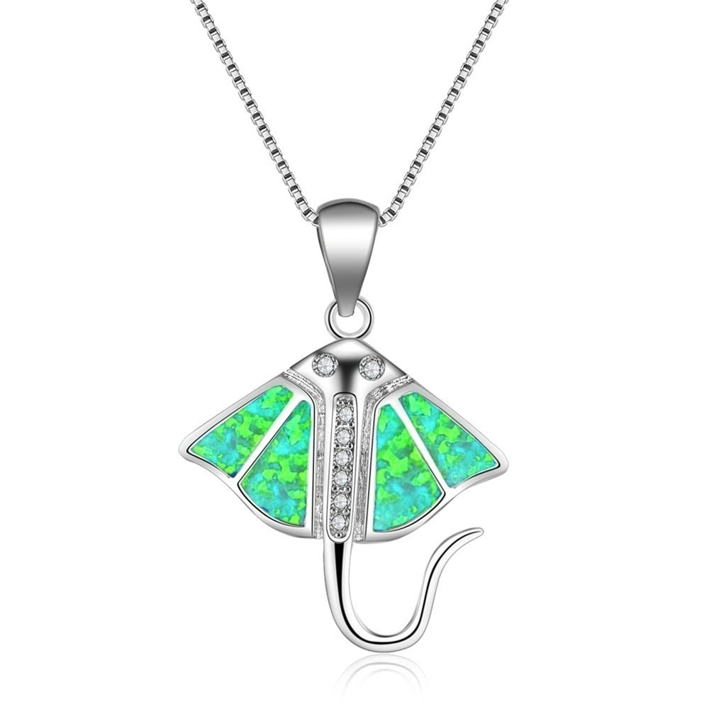 Opal 5 color whale necklace 147613125941