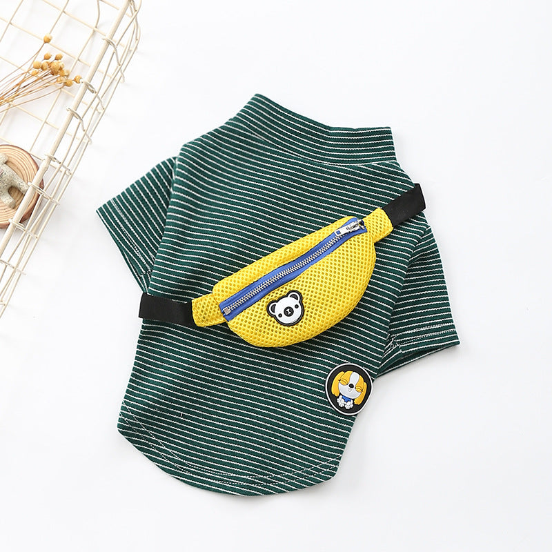 Striped T-Shirt Teddy Dog Pet Costume 1477195888346