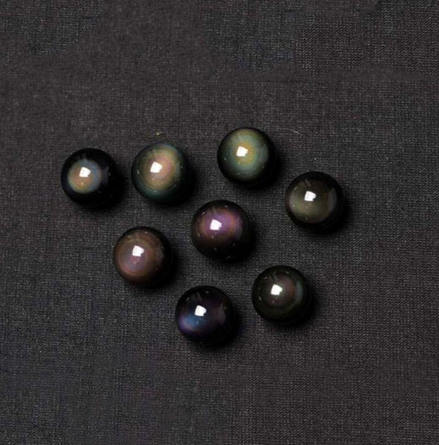 Natural Obsidian Rainbow Eye Transfer Good Luck Bead Pendant Necklace Polyester Rope Chain Necklace Jewelry For Woman 1477263