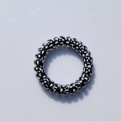 Telephone Line Translucent Jelly Frosted Leopard Print Headband Rubber Band Simple And Seamless Headdress For Hair Ties 1480a