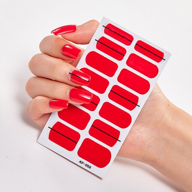 Solid Colors And Creative Nail Art Creative Women Salon Nail Decoration Fashion Nail Polish Nails Sticker Designer Nail Strip