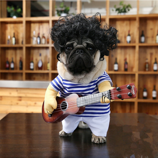 Pet dog guitarist dress 14821664725638