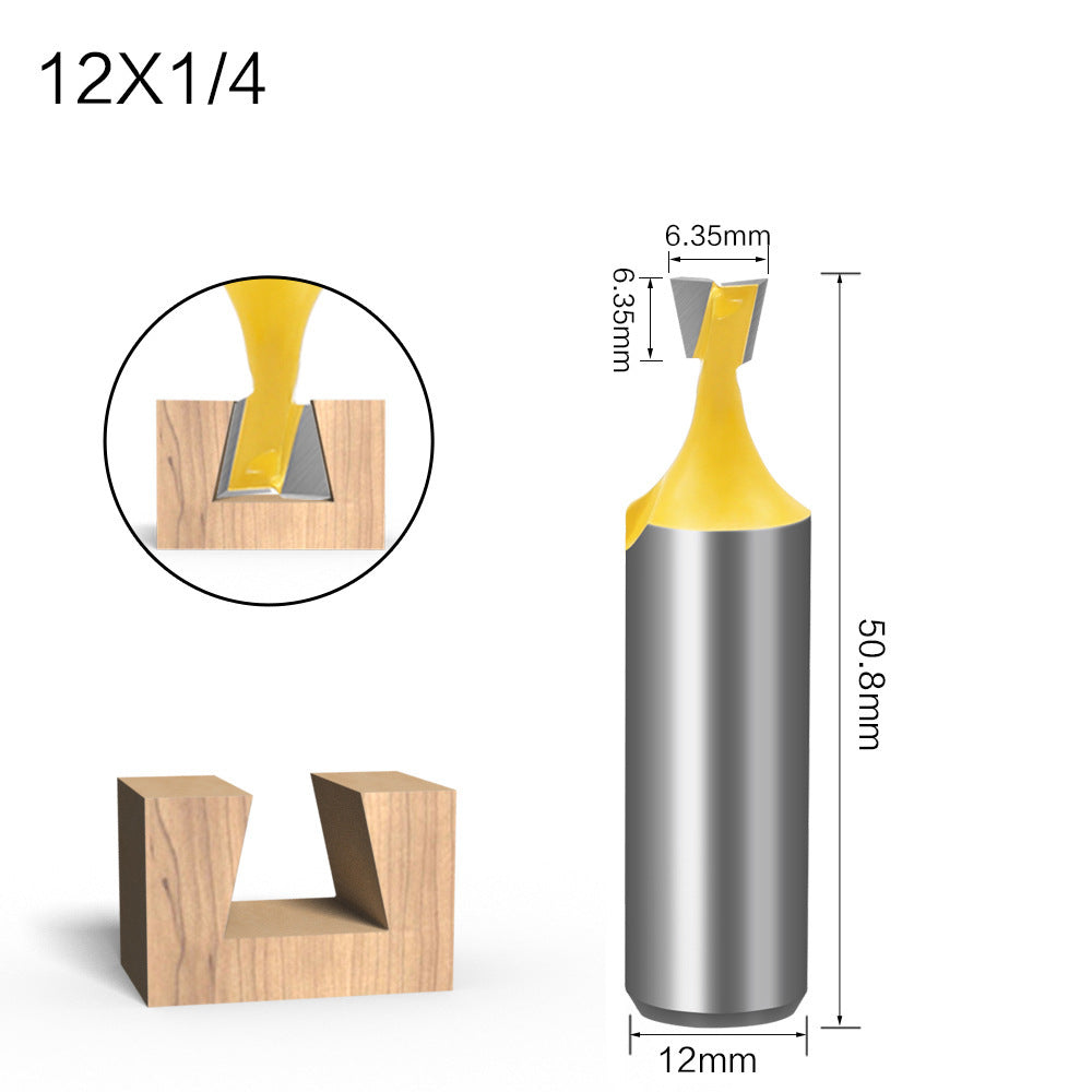Five-piece Dovetail Woodworking Cutter Set 1487556320372