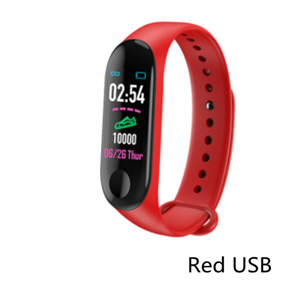 Compatible With , Smart Bracelet Heart Rate And Blood Pressure Exercise Meter Step Information Push Smart Reminder Color Brac