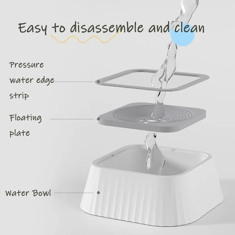 Pets Dog Cat Bowl Floating Bowl Water Drinker Not Wet Mouth Splash Water Portable Dog Bowl Not Sprinkler Pet Drinking Bowl Cu