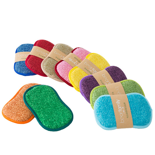 Magic Microfiber Dual Action Scrubbing Cleaning Sponge 14913895233460