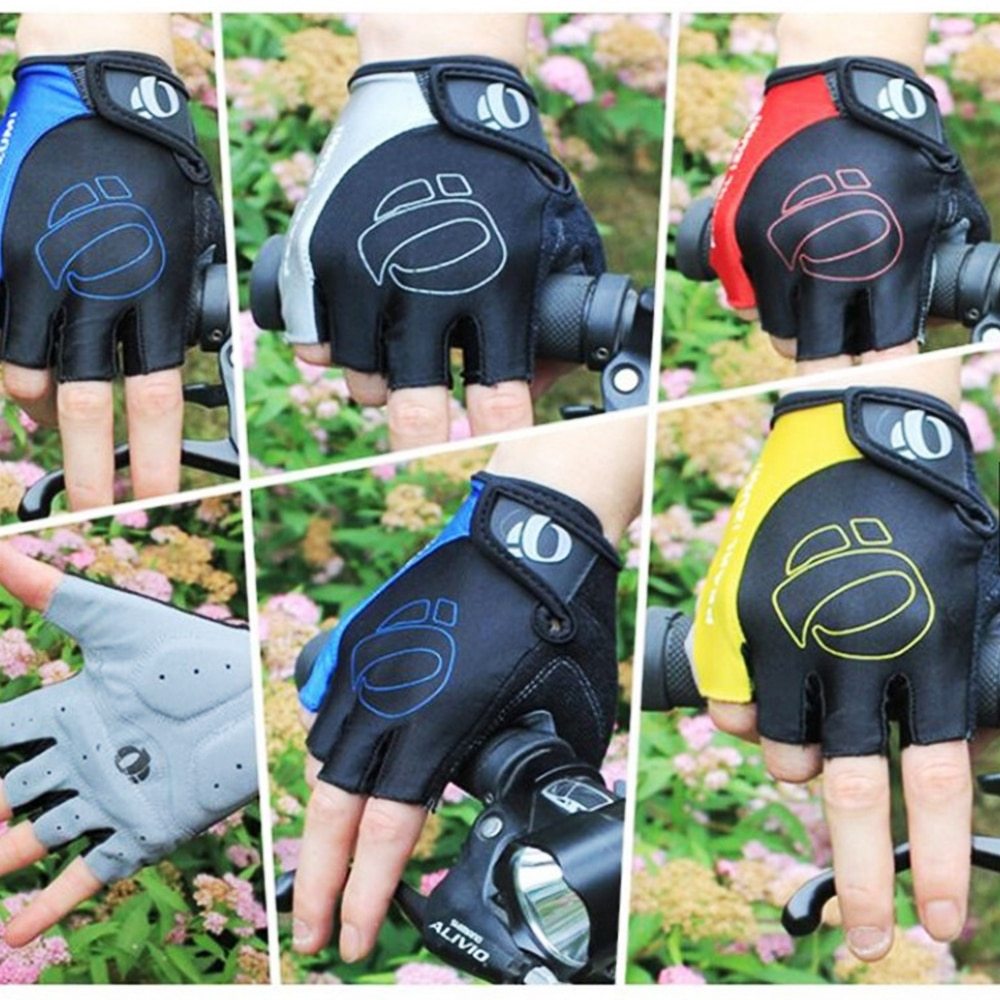 Bicycle Half Finger  Microfiber Breathable Shock Absorbing Short Finger Gloves 1492114082620
