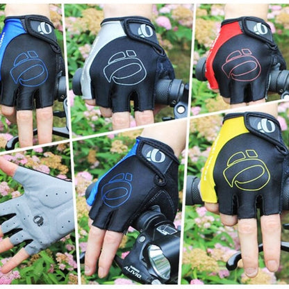 Bicycle Half Finger  Microfiber Breathable Shock Absorbing Short Finger Gloves 1492114082620