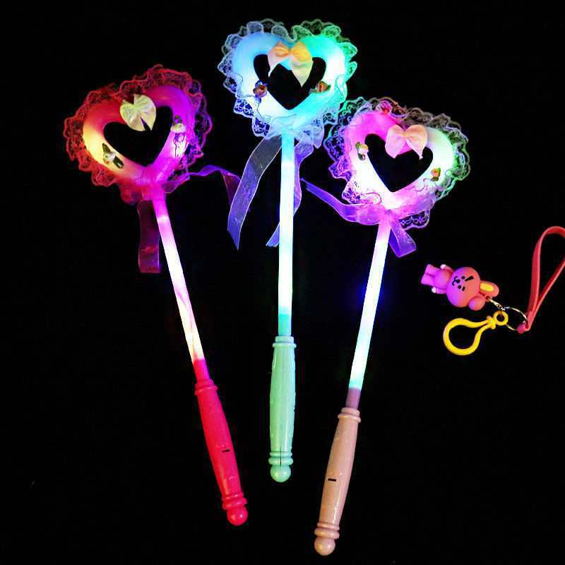 Luminous wand children''s magic wand concert props fluorescent wand floor stand luminous toys pop up fairy wand night light 1