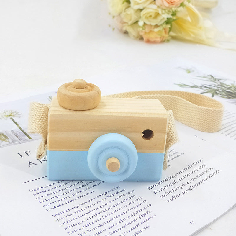 Cute Wooden Camera Toys Baby Kid Hanging Photography Prop Decoration Educational Outdoor Activity Toy Children's Day Happy Gi
