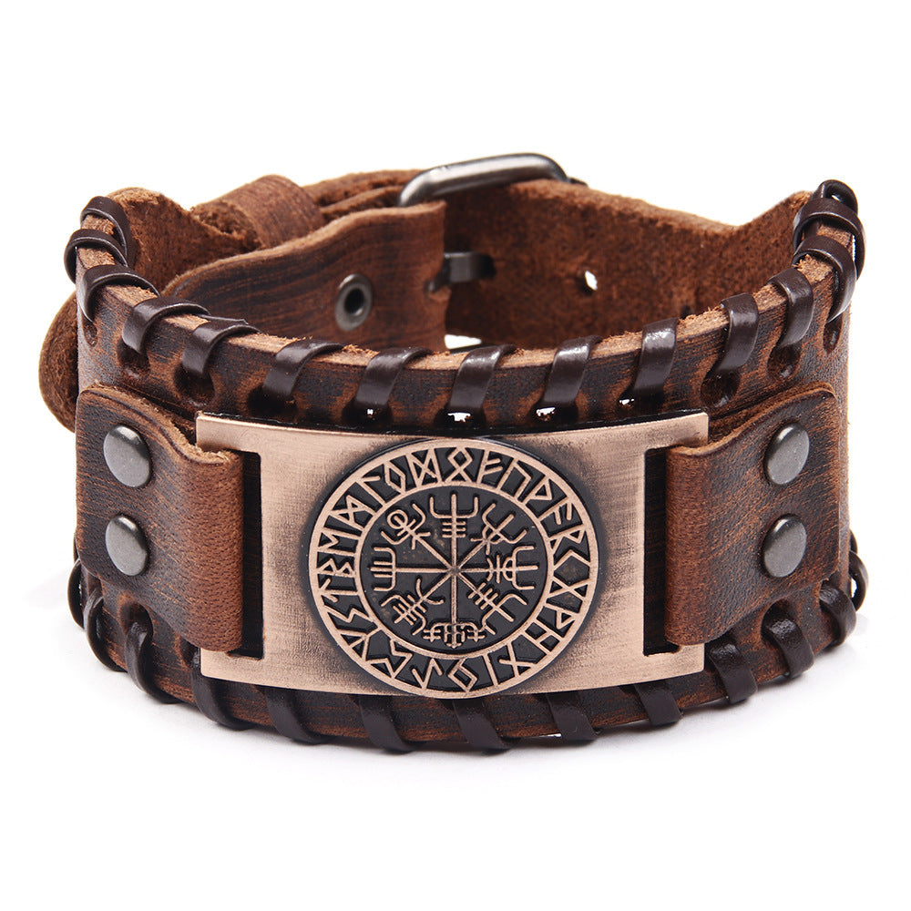 Men's wide leather bracelet 1498301830572
