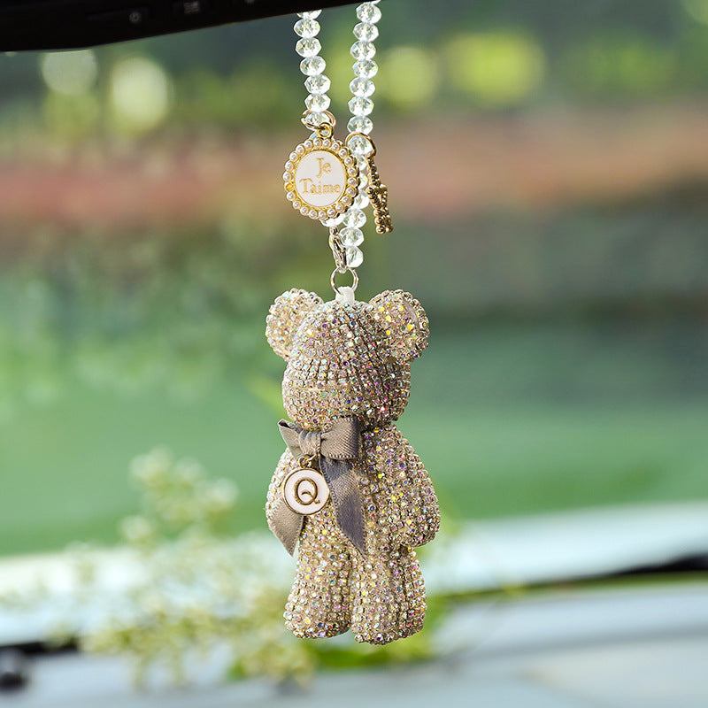 Car Rearview Mirror Pendant Diamond-embedded Violent Bear Bear Ornaments 1499c119 8de8 4fc4 82b0 bc4576eb161a