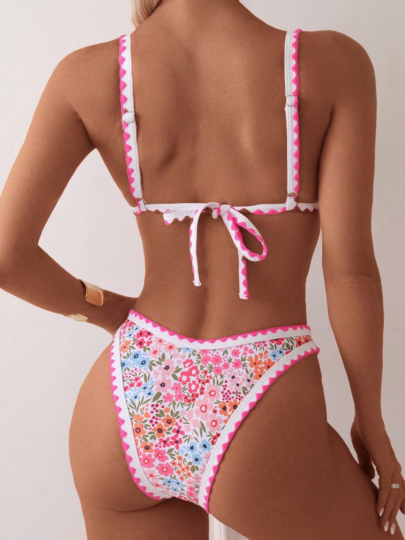 Women's Printed Swimming Lace-up Split Bikini Suit 149f8278 d913 4bca a335 2f98b0704473