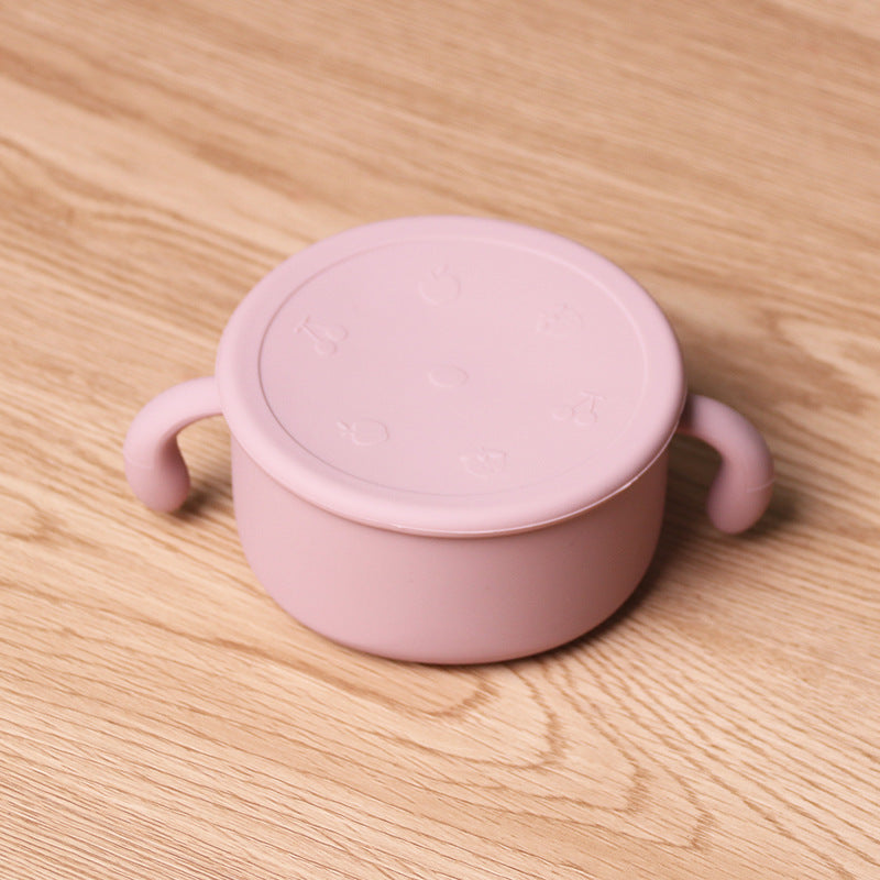 Go Out Carry Cover Dustproof Children's Silicone Snack Bowl 14a7a363 d950 421a 98c0 29fa7efca83f