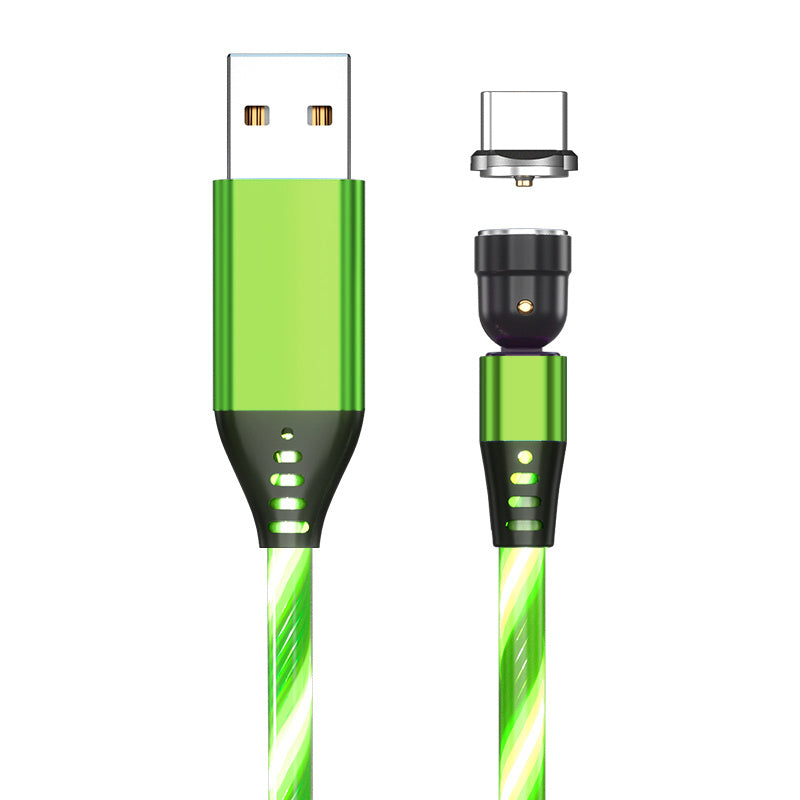 540 Rotate Luminous Magnetic Cable 3A Fast Charging Mobile Phone Charge Cable For LED Micro USB Type C For I Phone Cable - 图片 19