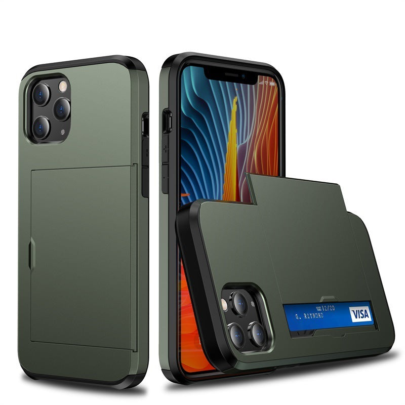 Mobile Phone Case Sliding Cover Card Two-in-one Anti-drop Wallet Protective Wallet Credit Card Holder 14d19af0 4007 4ae4 b41c