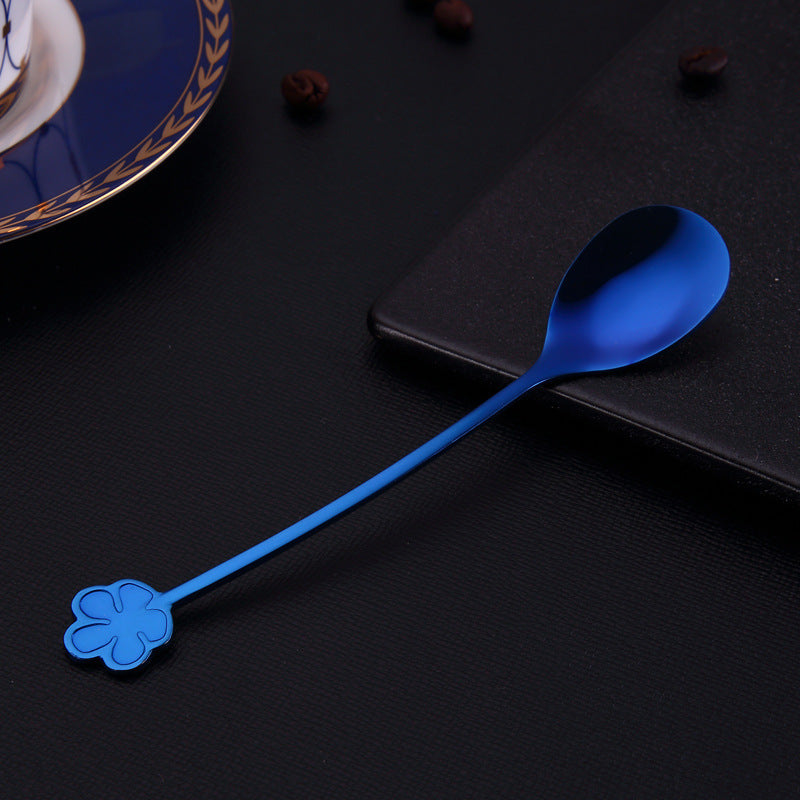 304 Stainless Steel Spoon Gold Plated Dessert Spoon Coffee Stir Spoon Stainless Steel Ice Bar Spoon - HD Wireless Product #4