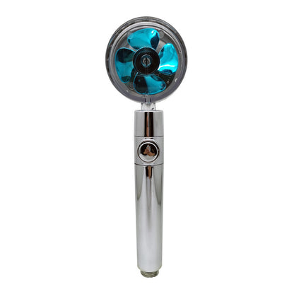 Propeller Driven Shower Head With Stop Button And Cotton Filter Turbocharged High Pressure Handheld Shower Nozzle 14e75ff4 7b