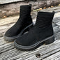 Women's Thick Heel Solid Color Casual And Comfortable Martin Boots 14eb603c 5779 4925 b2d3 83ecdf0c4f5e