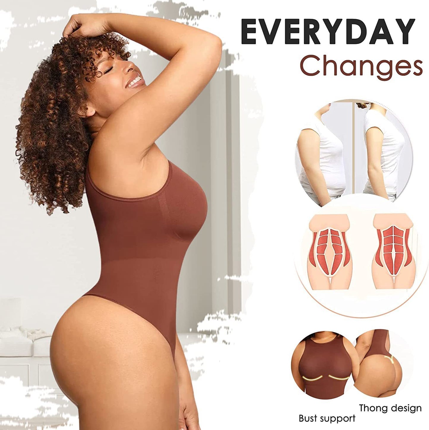 Belly Contraction Body Shaper Solid Color Round Neck Jumpsuit 14f03c47 0993 49e7 aa8e c8bcad82eb0f