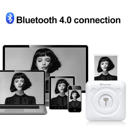 Mini Bliuetooth Wireless Thermal Printer Paper Sticker Label Printer - 图片 3