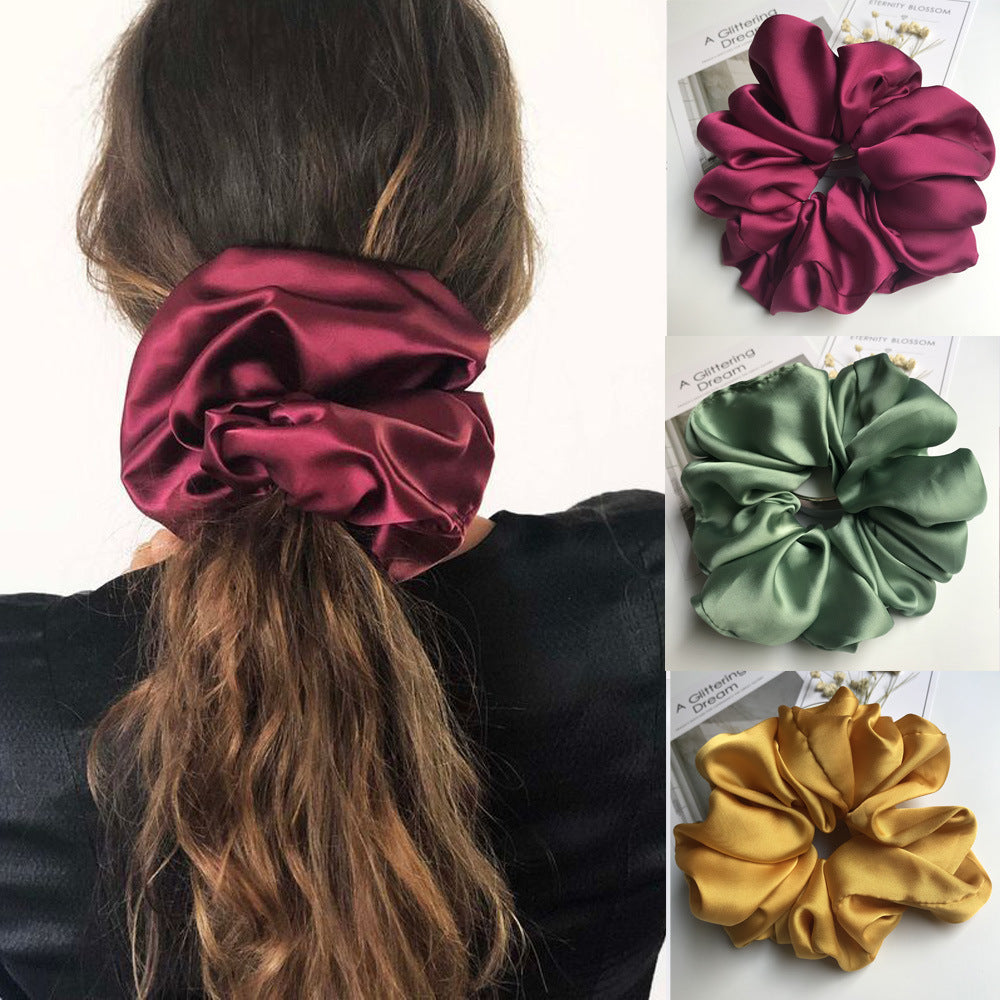 Oversized Smooth Satin Large Intestine Circle Hair Tie 15053211 b6a7 4a6a a1fe 383865e09f69