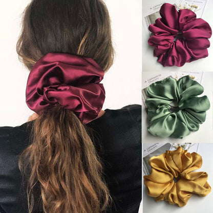 Oversized Smooth Satin Large Intestine Circle Hair Tie 15053211 b6a7 4a6a a1fe 383865e09f69