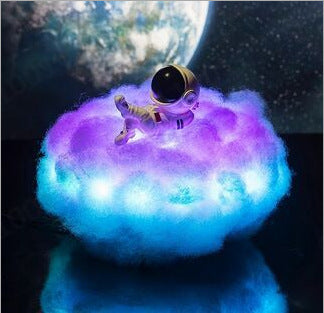 LED Colorful Clouds Astronaut Lamp With Rainbow Effect As Children's Night Light Creative Gift 1506202175396