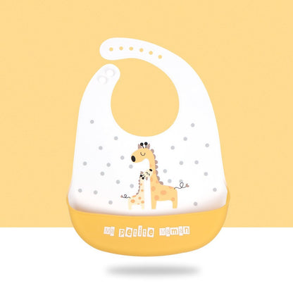 Baby Cartoon Silicone Bib Waterproof And Dirt-proof Super Soft 1509279552431