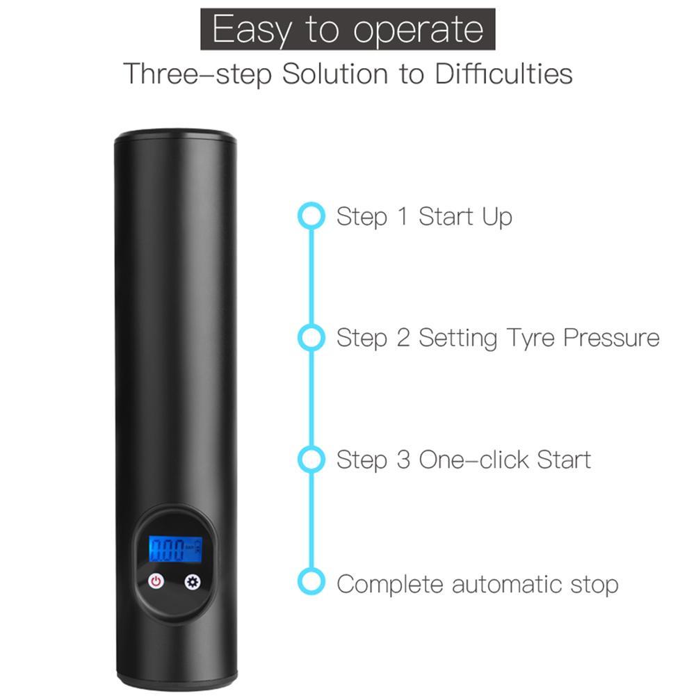 Portable Car Air Pumps Electric Tire Inflator Car Bike Bicycle Pump Auto Car Wireless Inflatable Pump 1509303086366
