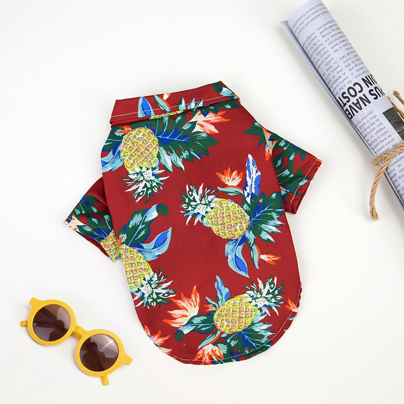 Pet Clothes Teddy Bichon Pomeranian Jarre Aero Bull Cat Dog Summer Thin Large Dog Pet Hawaiian Shirt 150aba46 c674 472e b25d 