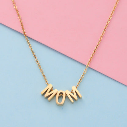 Mirror Fine Throw MOM Letter Pendant Necklace 150f089e b02f 4e9b 931e 02c280704bee