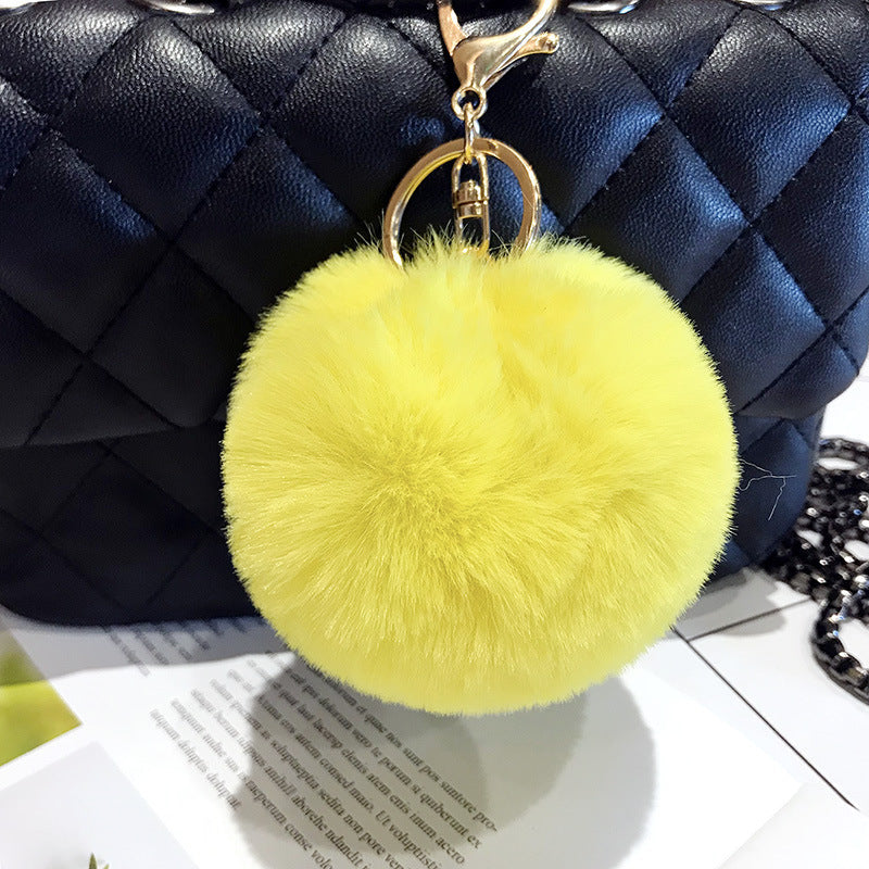 Imitated lazy rabbit fur ball car keychain pendant 1510982566560