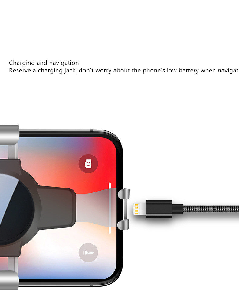 New S4 gravity mirror ABS mobile phone bracket air conditioning port navigation bracket gift customized mobile bracket - 图片 2