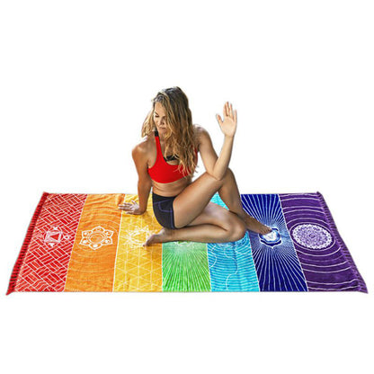 Bohemia India Mandala Blanket Beach Yoga Mat 1517678782302