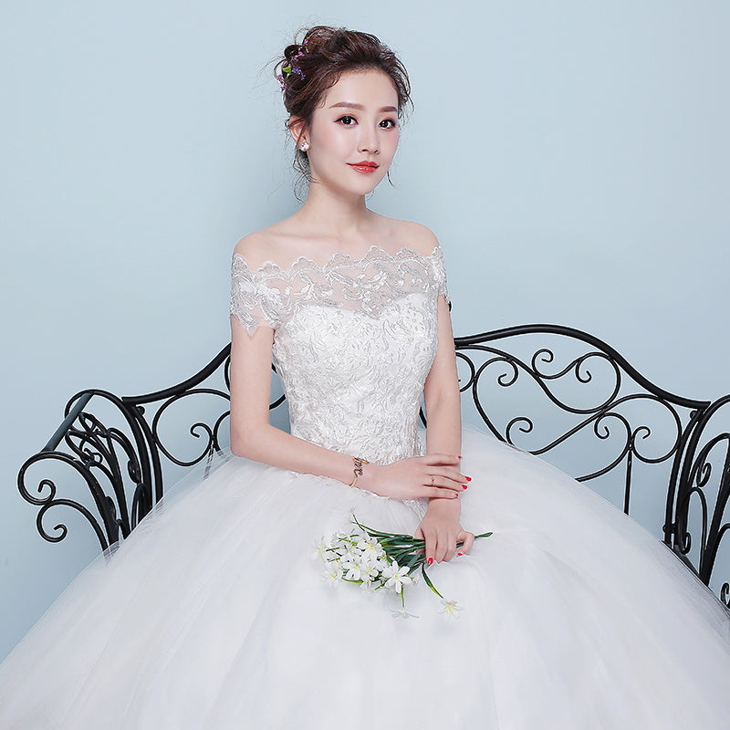 Qidi wedding dress shoulder wedding dress 1519844024448