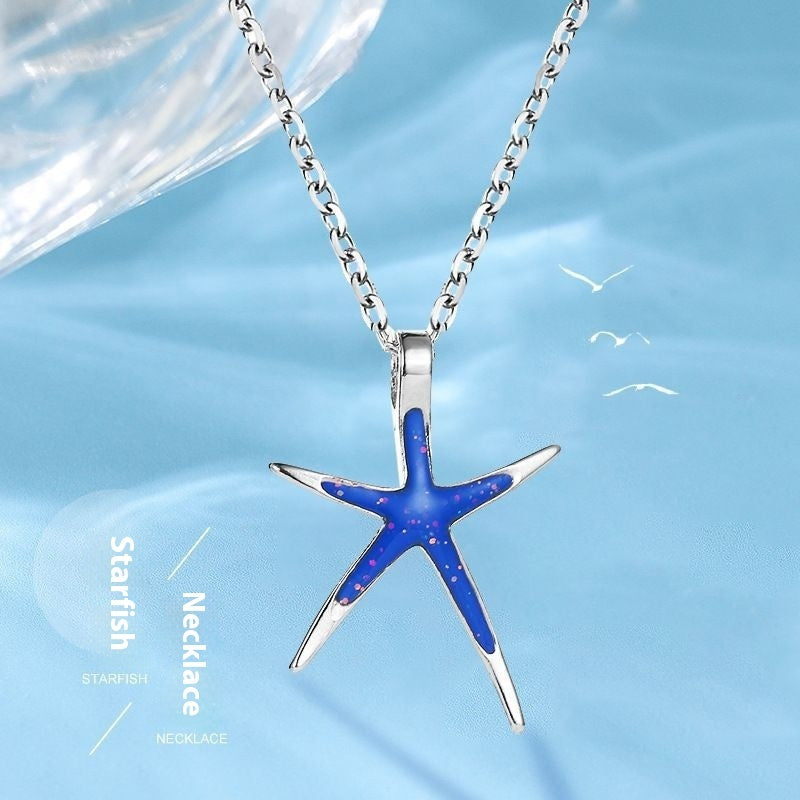 European And American New Starfish Pendant Fashion Simple Cute Starfish Women's Necklace 1523ac06 3636 494a a41c 9b57d2963029