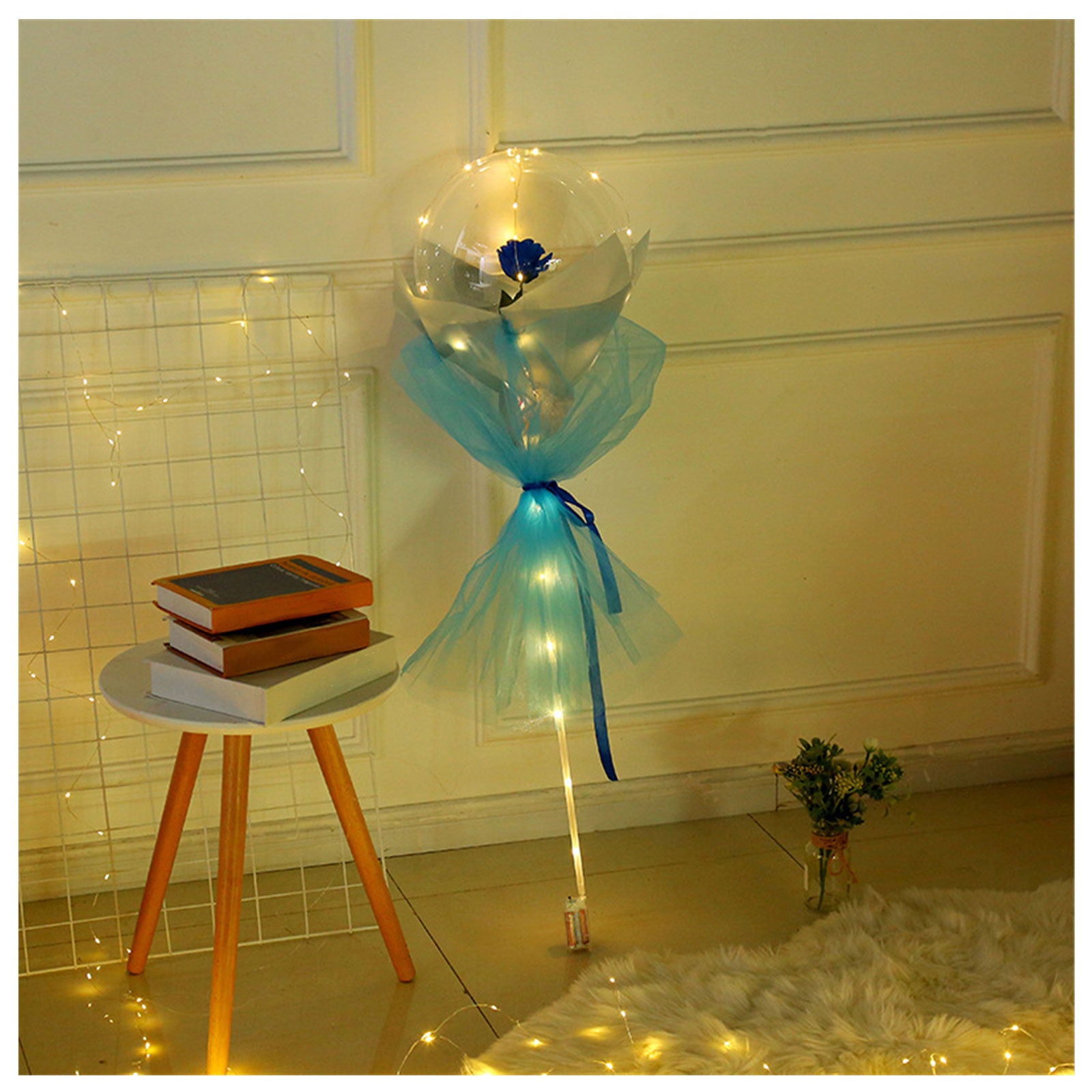 LED Luminous Balloon Rose Bouquet Transparent Bobo Ball Rose 1524492119784
