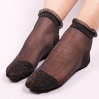 Ladies glitter lace socks 1524688282722