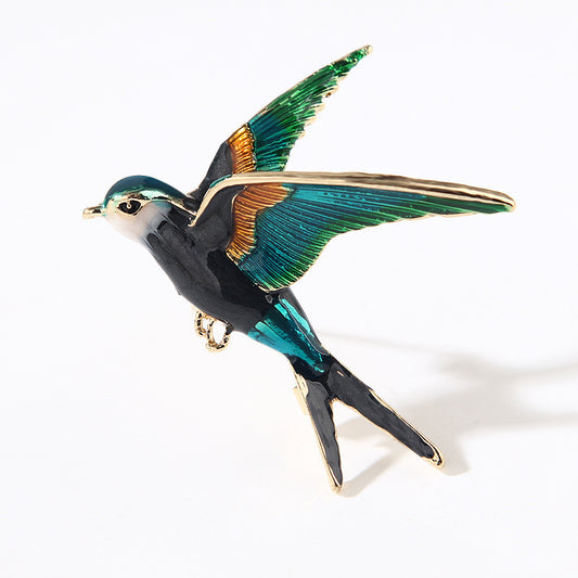 Alloy Diamond Color Swallow Brooch 15248193499651