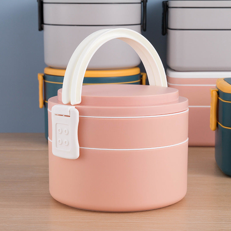 Double-layer portable lunch box with lid bento box 15257210695