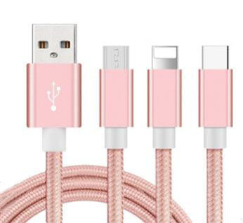 Compatible with Apple, Compatible with Apple , Nylon woven Android data cable USB 2.0A fast charging cable 123 meters for iPh