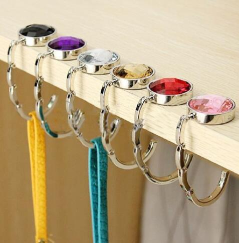 Portable Metal Foldable Bag Purse Hook Handbag Hanger Purse Hook Handbag Holder Shell Bag Folding Table Hook 7 Color 15330915